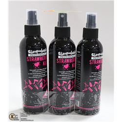 3 PACK SHAMPOO HEADS PRO DETANGLER STRAWBERRY