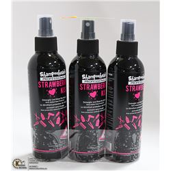 3 PACK SHAMPOO HEADS PRO DETANGLER STRAWBERRY