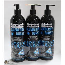3 PACK SHAMPOO HEADS PRO BLUEBERRY BURST
