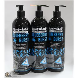 3 PACK SHAMPOO HEADS PRO BLUEBERRY BURST