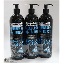 3 PACK SHAMPOO HEADS PRO BLUEBERRY BURST
