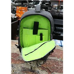 DELUXE GRAY PADDED ELECTRONICS BACK PACK BAG