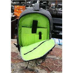 DELUXE GRAY PADDED ELECTRONICS BACK PACK BAG