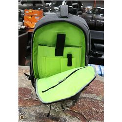 DELUXE GRAY PADDED ELECTRONICS BACK PACK BAG