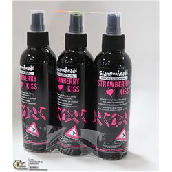3 PACK SHAMPOO HEADS PRO DETANGLER STRAWBERRY