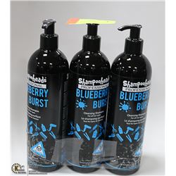 3 PACK SHAMPOO HEADS PRO BLUEBERRY BURST