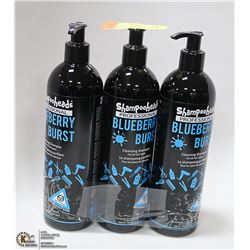 3 PACK SHAMPOO HEADS PRO BLUEBERRY BURST