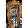 Image 1 : WOOD CURIO CABINET WITH GLASS SHELVES