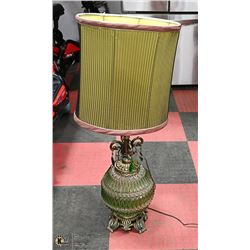 RETRO GREEN LAMP 36" TALL WITH GREEN CRYSTAL