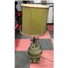 Image 1 : RETRO GREEN LAMP 36" TALL WITH GREEN CRYSTAL