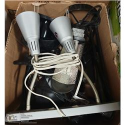 BOX OF ASSORTED LAMPS