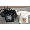 Image 1 : LOT OF 2 VINTAGE ROTARY PHONES BLACK & WHITE