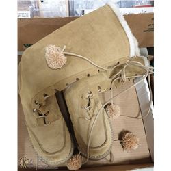 NEW CHUKKA LADIES SUEDE BOOTS SHEEPSKIN LINED