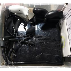 X-BOX 360S CONSOLE WITH 3 CONTROLLERS/HEADPHONES