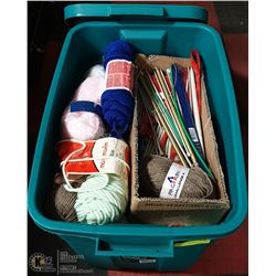 LOT OF WOOL/YARN & KNITTING NEEDLES