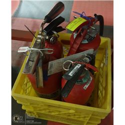 CRATE OF 4 FIRE EXTINGUISHERS
