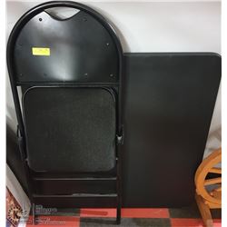 WOODEN TABLE AND CHAIR