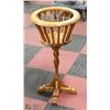 Image 1 : VINTAGE SOLID OAK PLANT STAND,CARVED SCROLL LEG