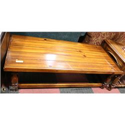 DARK WOOD VINTAGE COFFEE TABLE 54 X 24 X 16