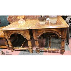 VINTAGE PAIR OF TABLES 27 X 22 X 21
