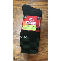2PK OF KODIAK WOOL BLEND SOCKS; SIZE L/G