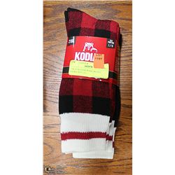 2PK OF KODIAK WOOL BLEND SOCKS; SIZE L/G