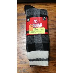 2PK OF KODIAK WOOL BLEND SOCKS; SIZE L/G