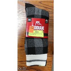 2PK OF KODIAK WOOL BLEND SOCKS; SIZE L/G