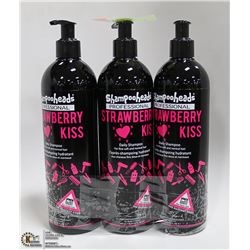 3 PACK OF SHAMPOO HEADS PRO STRAWBERRY KISS