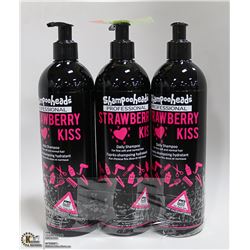 3 PACK OF SHAMPOO HEADS PRO STRAWBERRY KISS