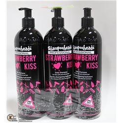 3 PACK OF SHAMPOO HEADS PRO STRAWBERRY KISS