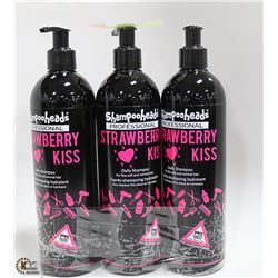 3 PACK OF SHAMPOO HEADS PRO STRAWBERRY KISS
