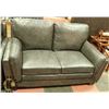 Image 3 : GREY LEATHERETTE SOFA WITH LOVESEAT