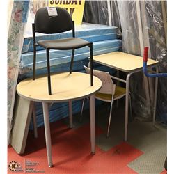 NEW TABLE WITH MATCHING DESK & 2 CHAIRS