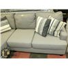 Image 2 : SOFA- 2 PIECE- L-SHAPE- ASHLEY BRAND LIGHT GREY W/
