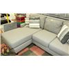 Image 3 : SOFA- 2 PIECE- L-SHAPE- ASHLEY BRAND LIGHT GREY W/