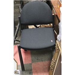 LOT OF 2 NEW STACKABLE OFFICE CHAIRS