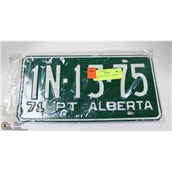 NEW NEVER USED 1971 LICENSE PLATE