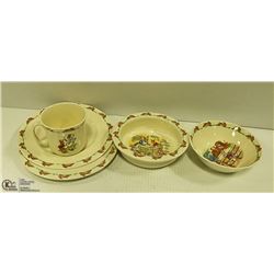 ROYAL DOULTON BUNNY KINS PLATE & BOWEL SET