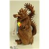 Image 1 : CARVED WOODEN DRAGON - 15" WIDE X 20" TALL