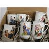 Image 1 : SET OF 6 1982 NORMAN ROCKWELL COFFEE MUGS WITH