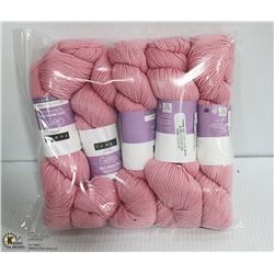 5 GEMS PINK 100% MERINO WOOL