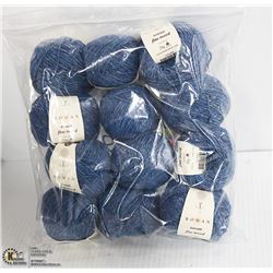 12 ROWAN FINE TWEED BLUE 100% WOOL