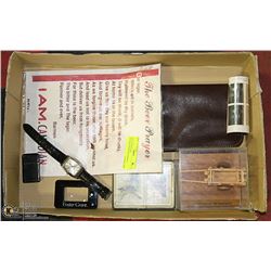 MEN'S MANICURE SET/MAGNIFIER/HOLOGRAPH STAMPS