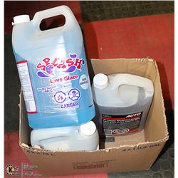 WINDSHIELD WASHER FLUID- 3.78L JUGS- LOT OF 4