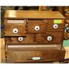 Image 1 : WOOD TABLE TOP CRAFT ORGANIZER- 6 DRAWER