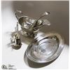 Image 1 : SILVER PLATE GRAVY BOAT C/W LADEL & DINNER BELLS