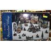 Image 1 : 20-PC PORCELAIN VILLAGE WITH 4 LIGHTED