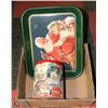 Image 1 : COCA-COLA SANTA TRAY C/W TIN FOR CANDY-OLDER