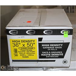 CASE OF 125 - 36 X 50 CLEAR FOOD GRADE BAGS